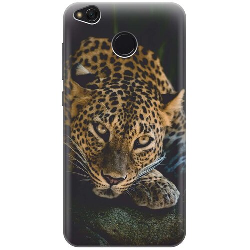 фото Gosso ультратонкий силиконовый чехол-накладка для xiaomi redmi 4x с принтом "загадочный леопард"