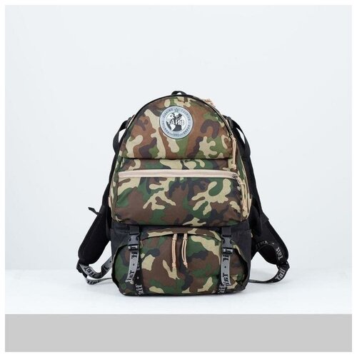 фото Рюкзак туристический, 35 л, отдел на молнии, 3 наружных кармана, 2 боковых кармана, цвет камуфляж qwen