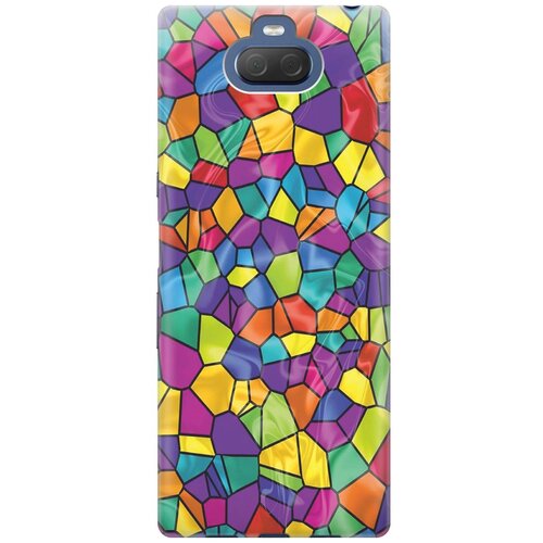 фото Cиликоновый чехол на sony xperia 10 / xa3 / сони иксперия 10 с принтом "яркая мозаика" gosso