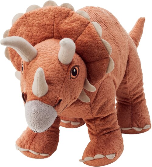 Мягкая игрушка, динозавр/трицератопс Шведский Дом (аналог икеа йэттелик), 46 см, коричневый