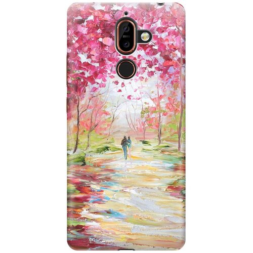 фото Re:pa накладка transparent для nokia 7 plus с принтом "весенняя роща"