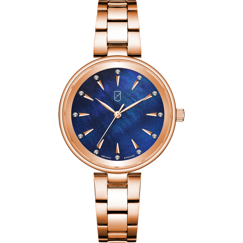Наручные часы Mikhail Moskvin, золотой, синий часы наручные женские кварцевые со стразами роскошные наручные из нержавеющей стали