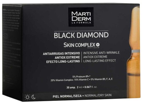 Martiderm Black Diamond Skin Complex+ Комплекс для лица с антиоксидантным коктейлем, 2 мл, 30 шт.