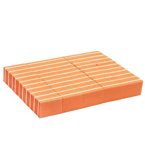 Баф для ногтей мини-баф пилки 50 штук, 100/180 грит / HomeShop / цвет оранжевый мини бафы для ногтей