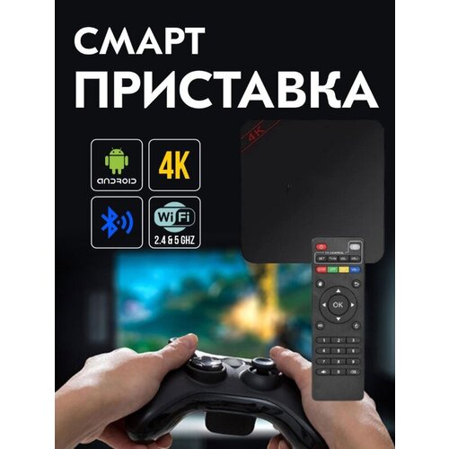 ТВ приставка цифрового телевидения /СмартTV приставка для телевизора Android/ТВ бокс, медиаплеер, медиаприставка для дома и дачи с HDMI и Wi-Fi