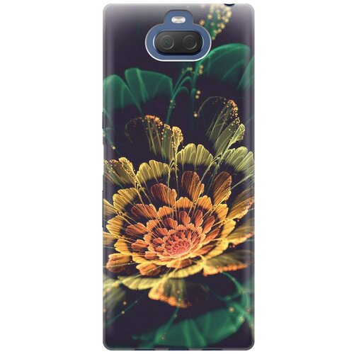 фото Re:pa накладка transparent для sony xperia 10 / xa3 с принтом "красивый цветок"