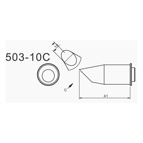 Жало для паяльника Quick Quick 503-10C