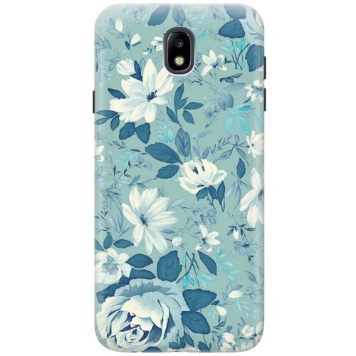 фото Re:paчехол - накладка artcolor для samsung galaxy j7 (2017) с принтом "цветы на голубом"