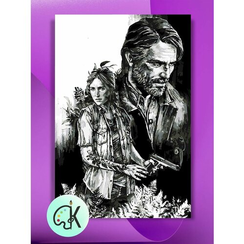 Картина по номерам на холсте The Last of Us - Элли и Джоэл, 40 х 60 см картина по номерам на холсте the last of us тату элли 40 х 60 см