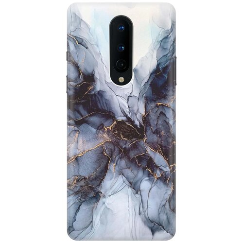 фото Cиликоновый чехол на oneplus 8 / ванплюс 8 с принтом "черно-белый мрамор" gosso