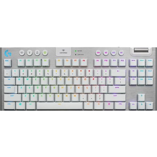 Игровая клавиатура Logitech G915 TKL Tactile (Английская раскладка, белый) игровая клавиатура logitech g g915 tkl gl tactile white