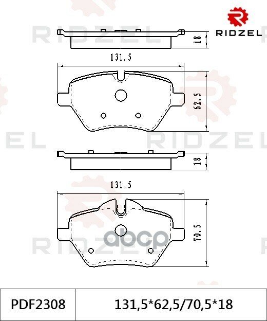 Колодки Тормозные Передние RIDZEL арт. PDF2308