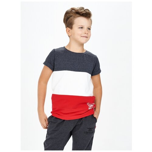 фото Футболка mini maxi 0679, цвет серый/черный, размер 122