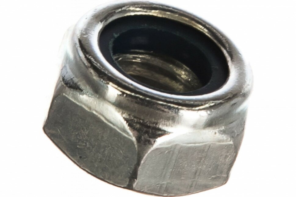 фото Самостопорящаяся гайка с нейлоновым кольцом Метизный двор M10 DIN 985, 100 шт. 4607159067616
