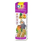 Cliffi (италия) лакомства для длиннохвостых попугаев: палочки с фруктами и медом (sticks parakeets with tropical fruit and honey) pcoa422 //, 0,150 кг (2 шт) - изображение