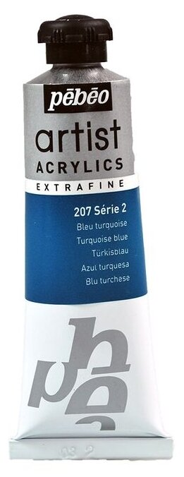 Краска акриловая Pebeo Artist Acrylics extra fine №2 (Бирюзовый), 37 мл