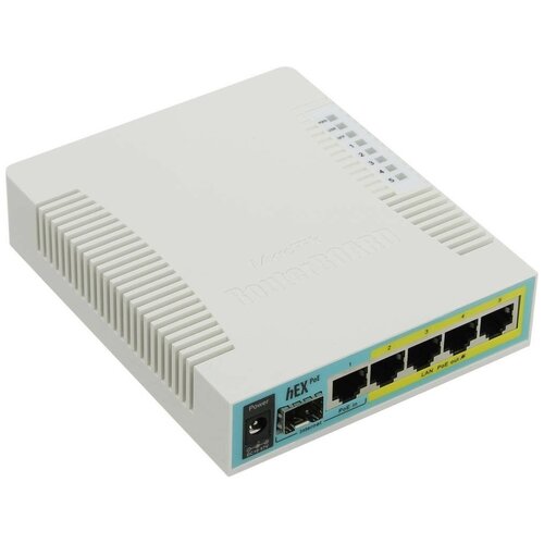 Маршрутизатор MikroTik hEX PoE (RB960PGS) (no wi-fi 1000 Mbps 4xLAN PoE,1*USB,1*SFP)