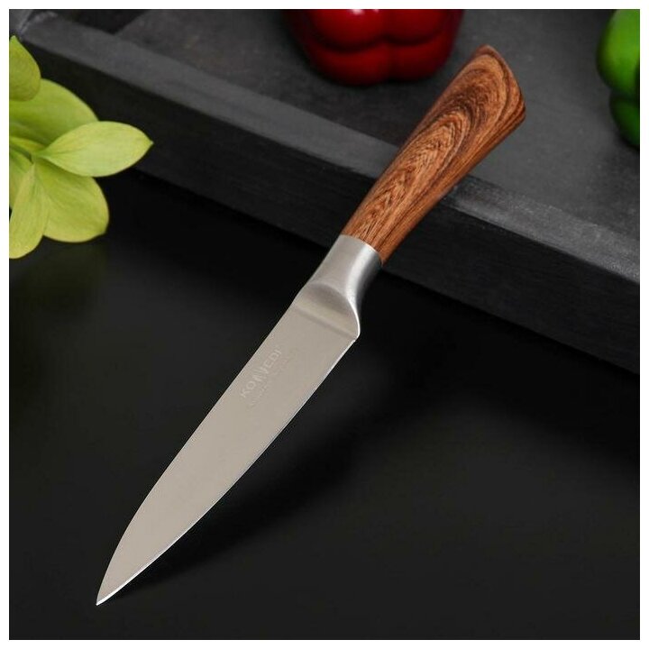 Доляна Нож универсальный Доляна Forest, лезвие 12,5 см, цвет коричневый