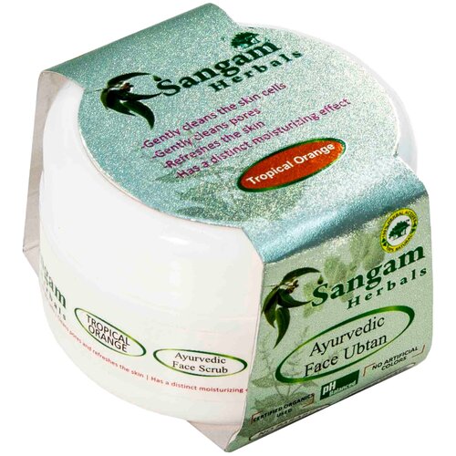 Sangam Herbals скраб Ayurvedic Face Ubtan Tropical Orange, 40 г индийская халва соан папди деси гхи sangam herbals 250г