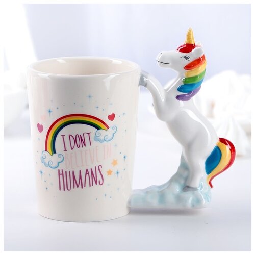 фото Кружка "радужный единорог" 300 мл, 15х8,5х13,5 см 3916398 сима-ленд