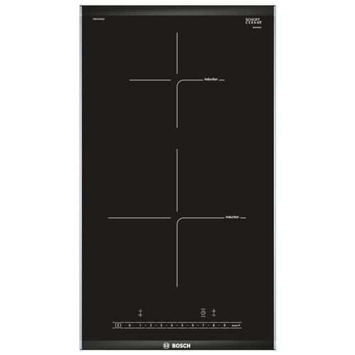 Индукционная варочная панель BOSCH PIB375FB1E, цвет панели черный.., цвет рамки серебристый