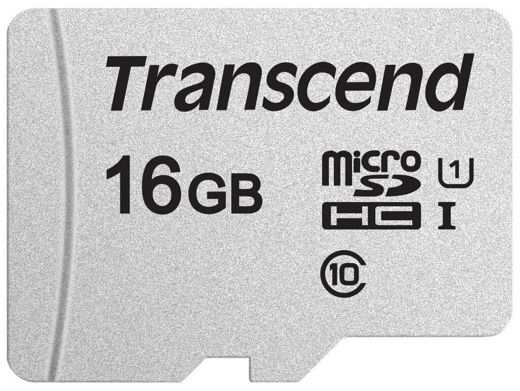 Карта Памяти micro Sdhc 16Gb Transcend 300S Uhs-i U1 (95/10 Mb/s) Ts16gusd300s .