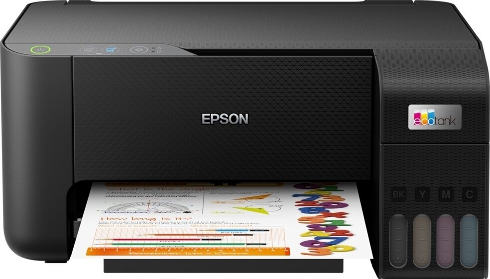 МФУ струйный Epson L3210, принтер/сканер/копир, (А4, ч. б 10 стр/мин/цв. 5стр/мин, 5760х1440 dpi, СНПЧ, USB черный)