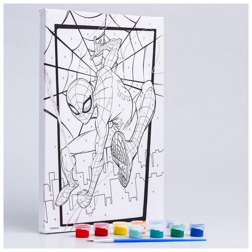 Картина по номерам Marvel Герой, 20*30 см, Человек-Паук набор детских татуировок человек паук герой