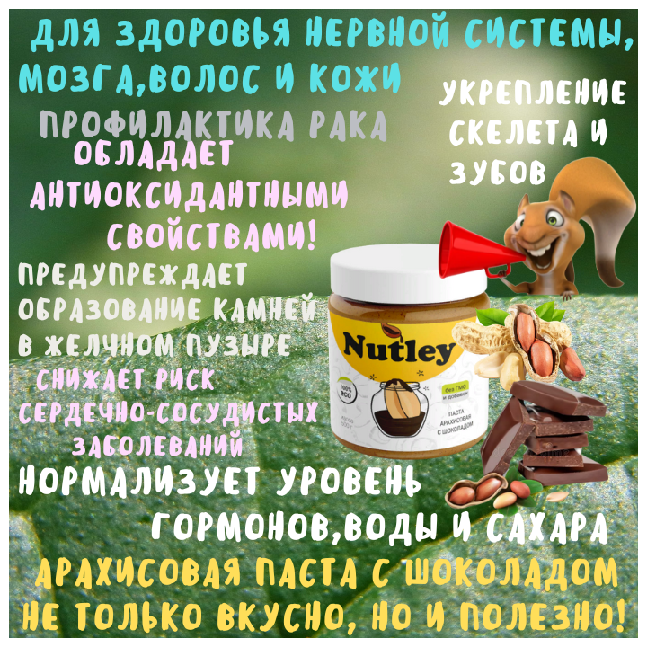 Арахисовая паста Nutley, с шоколадом, 500г, WellFoods/правильное питание, спортивное питание - фотография № 8