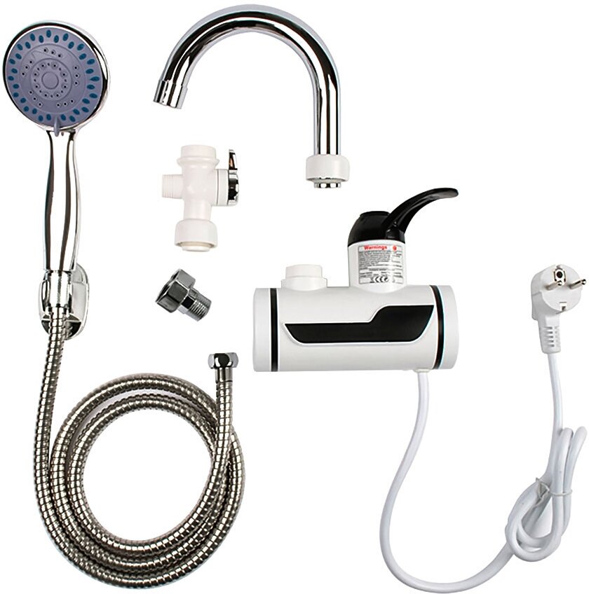 Проточный водонагреватель c душем Instant Electric Heating Water Faucet and Shower - фотография № 2