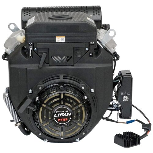 Двигатель LIFAN 27 л. с. 2V78F-2A PRO(+вариатор)(эл+ручн. ст-р)+катушка 240Вт; S-вал(прямой 25мм)