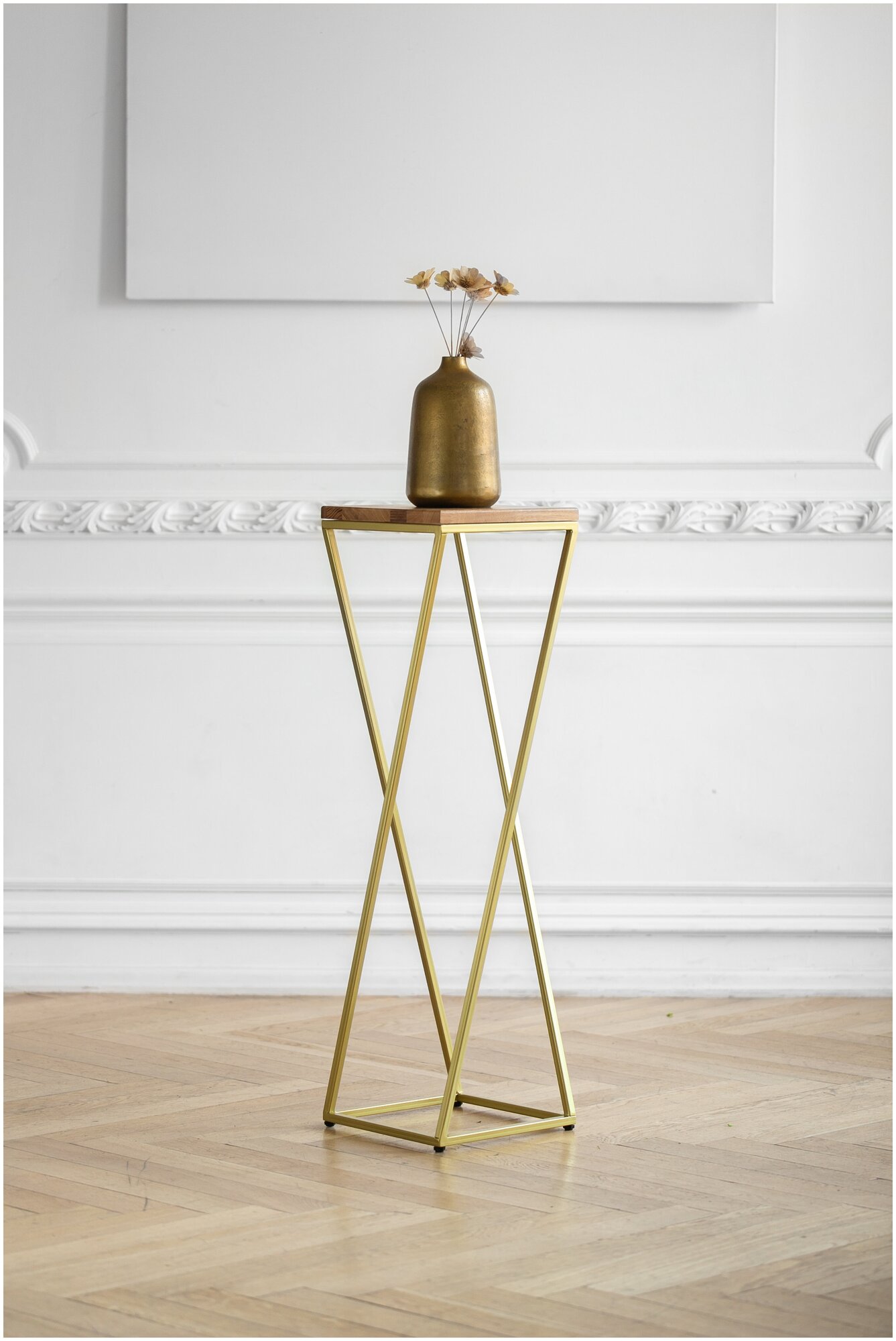 Столик под кашпо Loft 100, золотой