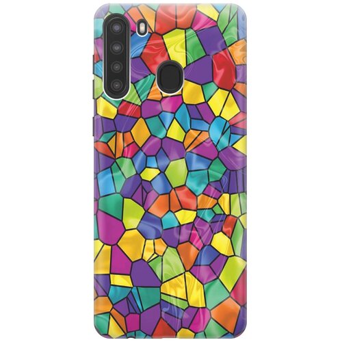 фото Gosso ультратонкий силиконовый чехол-накладка для samsung galaxy a21 с принтом "яркая мозаика"