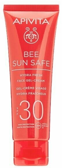 Apivita Солнцезащитный свежий увлажняющий гель-крем для лица SPF 30, 50 мл (Apivita, Bee Sun Safe) - фото №1