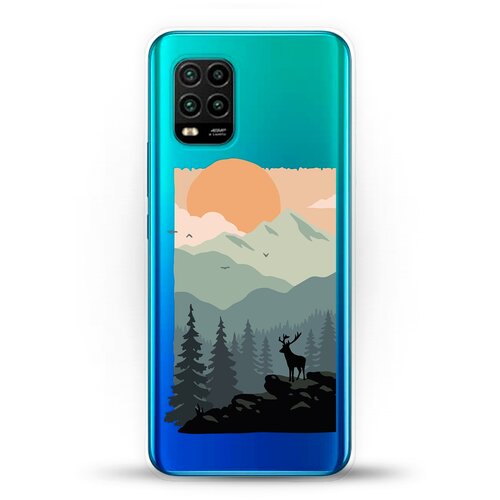 фото Силиконовый чехол горы и лес на xiaomi mi 10 lite andy & paul