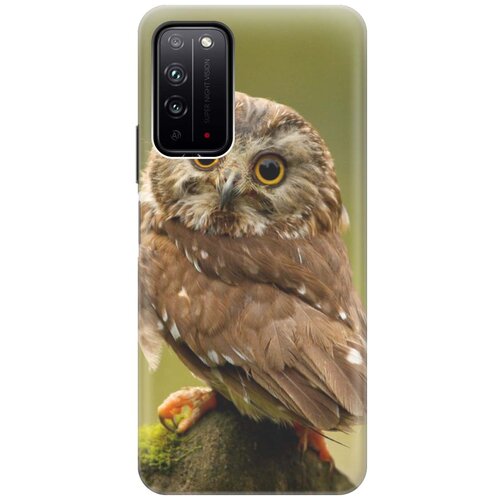 фото Cиликоновый чехол на honor x10 / хонор х10 с принтом "сова на дереве" gosso