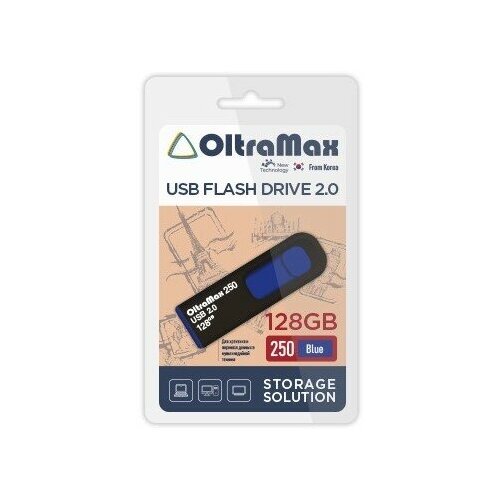 Флеш-накопитель 128Gb OltraMax 250, USB 2.0, пластик, синий