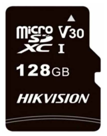 Флеш карта microSDHC 128GB Hikvision HS-TF-C1(STD)/128G/Adapter /HS-TF-C1(STD)/128G/Adapter/ (с SD адаптером) R/W Speed 92/30MB/s  V30