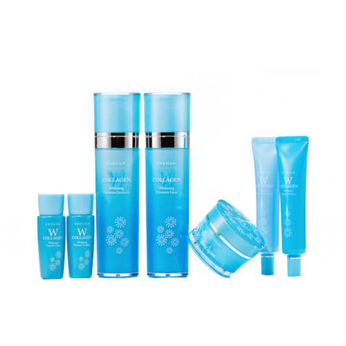 фото Enough набор осветляющих средств с коллагеном - w collagen whitening premium skin care 5 set