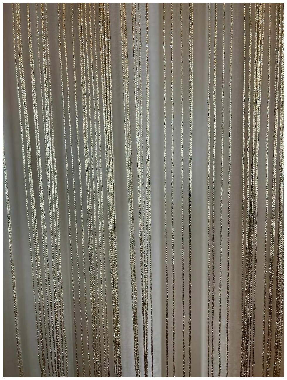 Шторы нитяные кисея золотые с люрексом тюль в гостиную 100х200см