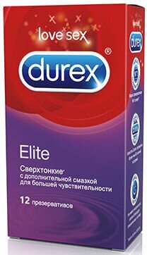 16 Durex Elite, 12 шт. Презервативы ультратонкие. Упаковка по 12 шт.