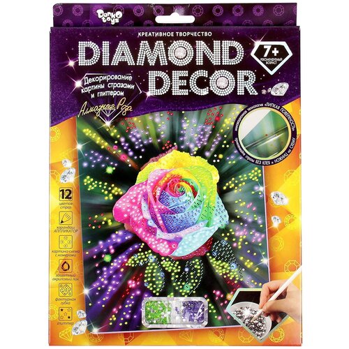 Danko Toys Набор алмазной вышивки Diamond Decor Алмазная роза (DD-01-05) 20,5х26 см набор для творчества danko toys данко тойс diamond decor роза