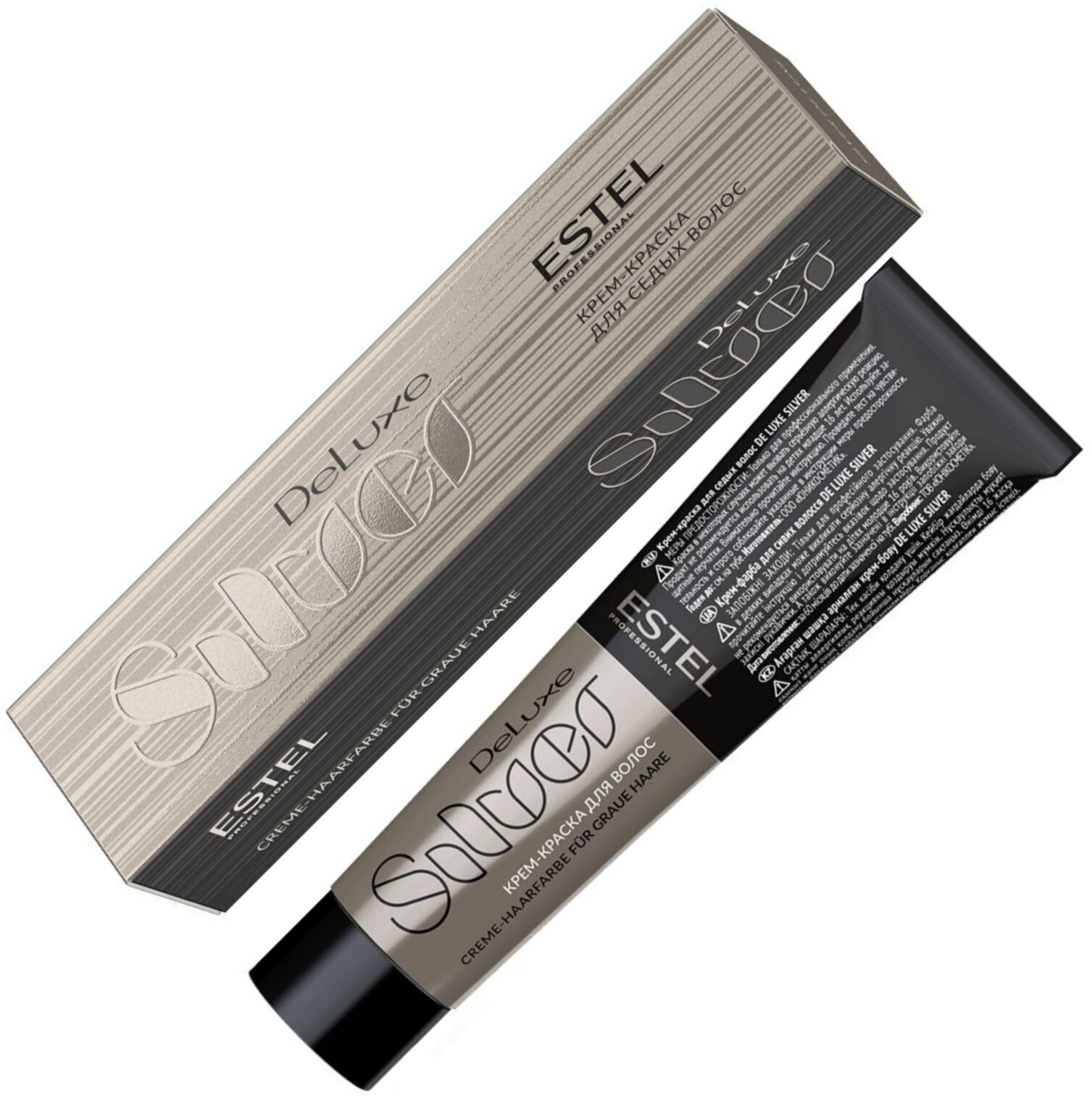Estel Professional Профессиональная крем-краска для седых волос De Luxe Silver, 60 мл - 9/76 Блондин коричнево-фиолетовый (Estel Professional, Краски) - фото №16