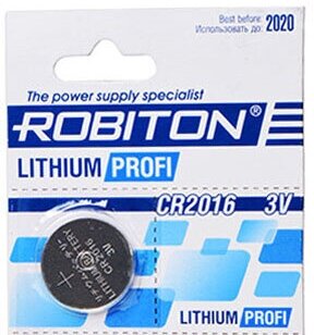 Батарейка "ROBITON Lithium Profi", типоразмер "CR2016" 1 шт.