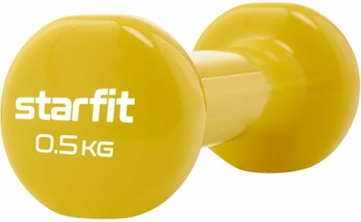 Гантель Starfit Core DB-101 1гант. 0.508кг винил. желтый (УТ-00018820) - фото №14