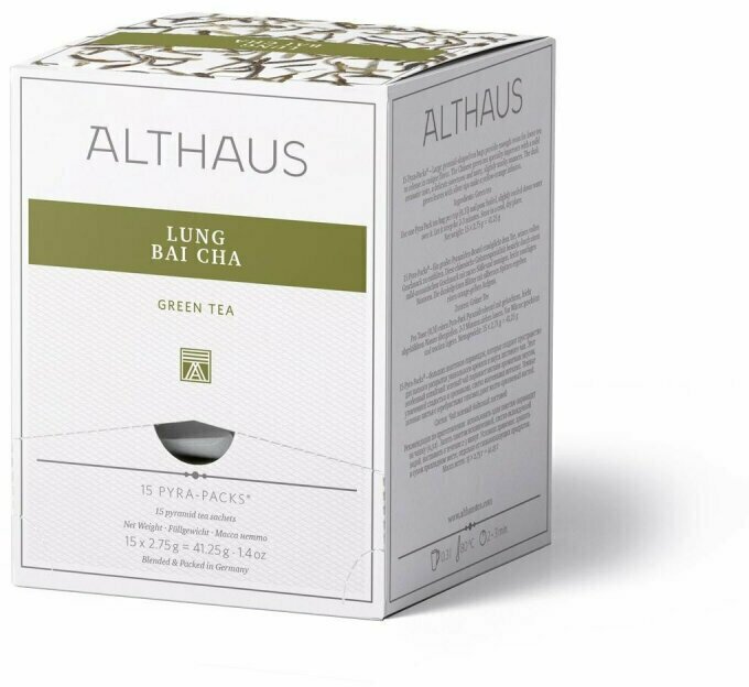 Чай зеленый Althaus Lung Bai Cha Grand Pack в пакетиках для чайника, 4гр х 15шт - фотография № 6