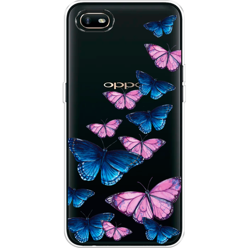 Силиконовый чехол на Oppo A1k / Оппо А1к Полет бабочек, прозрачный силиконовый чехол на oppo a1k оппо а1к киты прозрачный