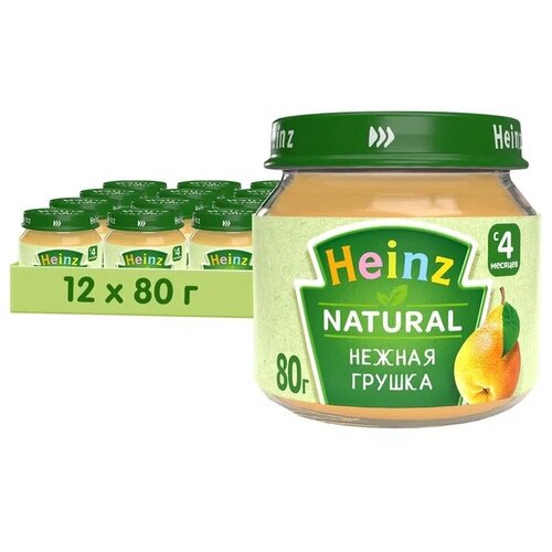 Пюре Heinz груша Organic, с 4 месяцев, 80 г, 12 шт.
