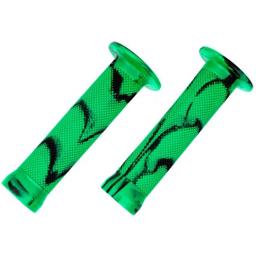 Грипсы (ручки для велосипеда), 130мм, зеленые с элементами темного тонирования, подходят для BMX и самокатов, KMS ручки руля вело 90 мм короткие зеленый