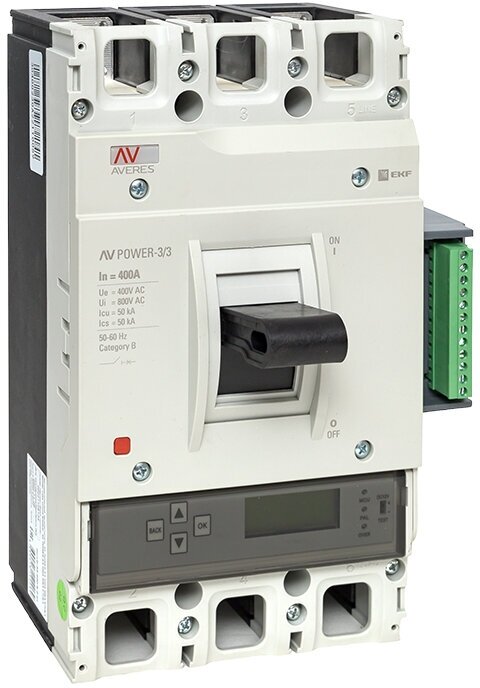 Выключатель автоматический AV POWER-3/3 400А 50кА ETU6.2 , EKF MCCB-33-400-6.2-AV (1 шт.)